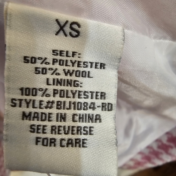 Women's Houndstooth Blazer Size XS - Picture 4 of 6